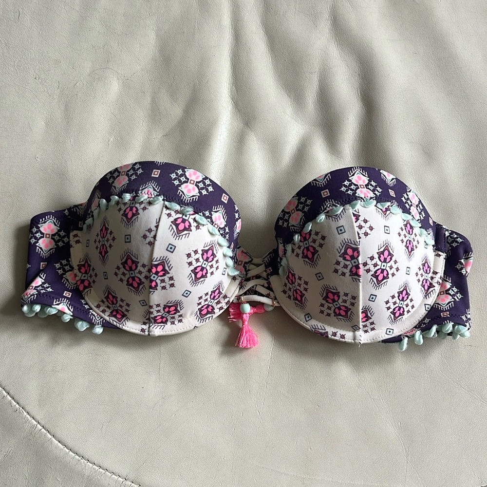 Victoria’s Secret Batik Bikini Top - Strapless - 36B